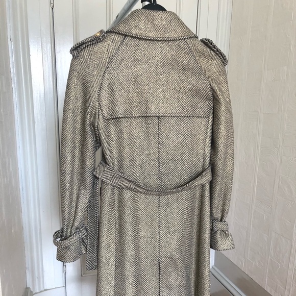 Stylish Wool Trench Coat - Made in Italy -Size 42-M - Picture 3 of 12